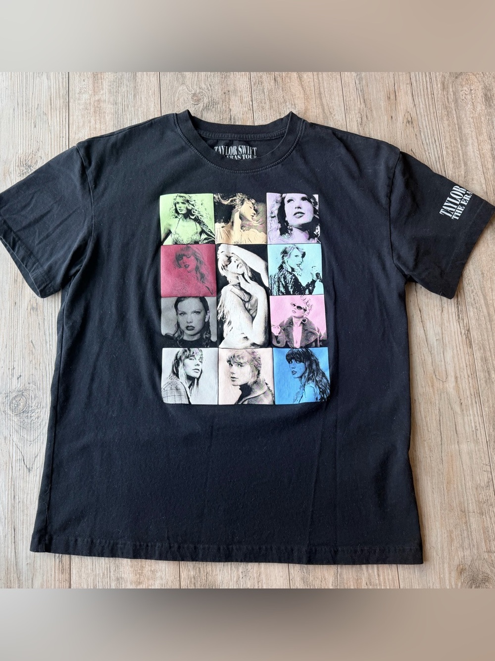 Official Taylor Swift The Eras World Tour Black T-Shirt Large